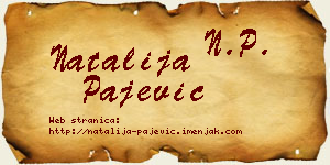 Natalija Pajević vizit kartica
